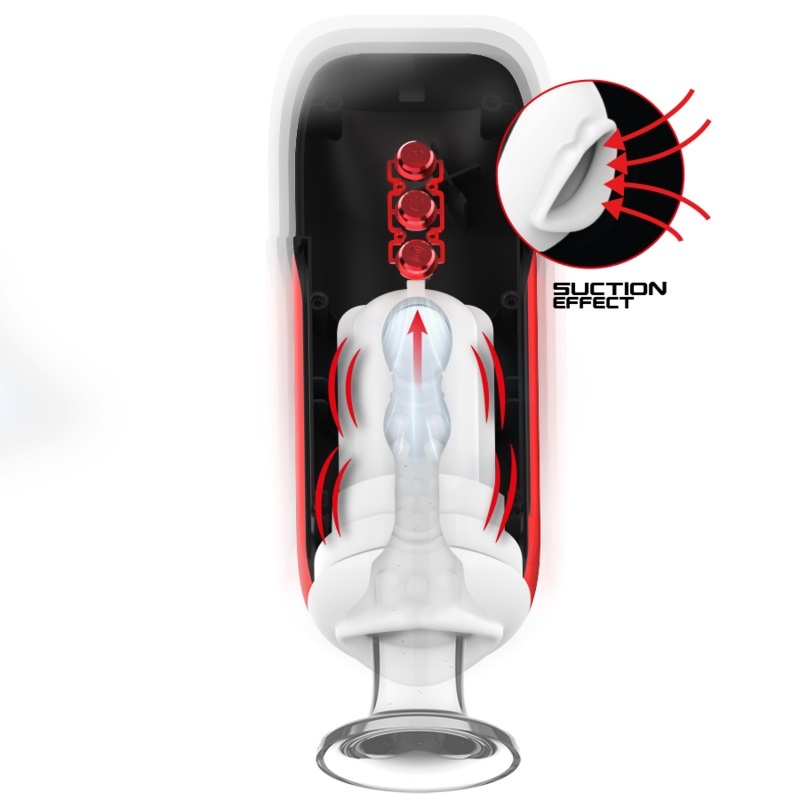 The BLAZE automatic mouth-shaped masturbator for men from th... Jamyjob - Blaze Mouth Suction Vibro Masturbator photo-2