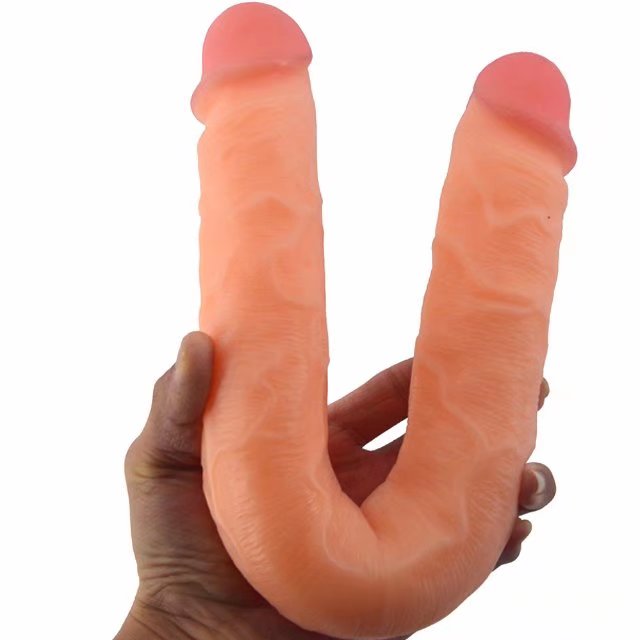 Dual head double dildo super long big massage tool, environm... FAAK - Double Dildo - Skin photo-2