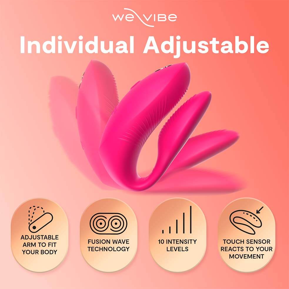 Designed as a couples vibrator, the We-Vibe Chorus Pro i... We-Vibe - Chorus Pro Clitoral & G-Spot Couples Vibrator - Electric Pink photo-6