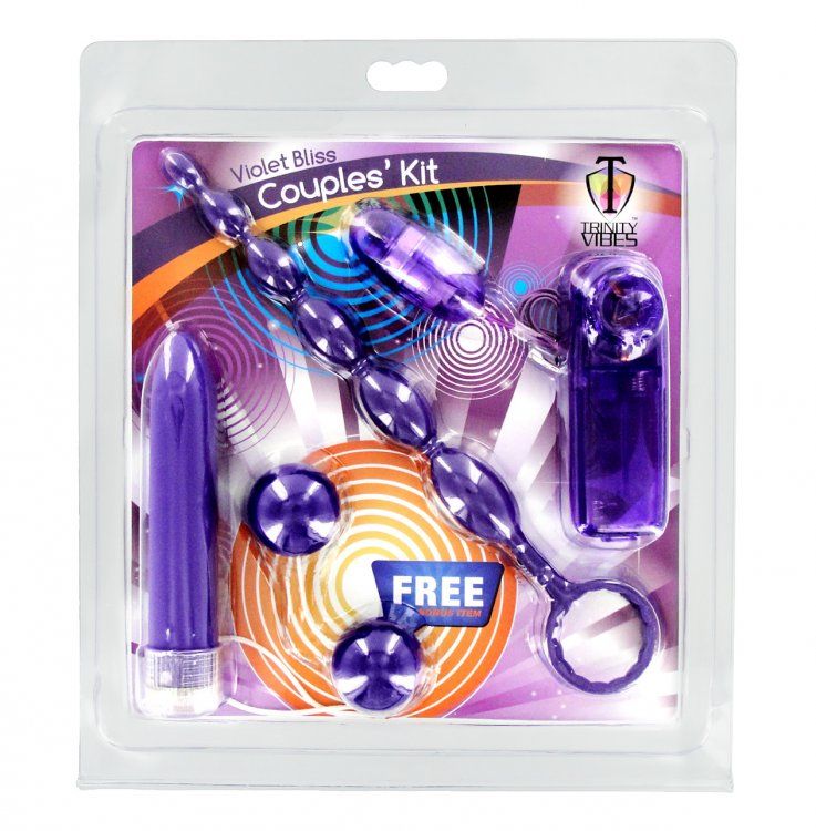 Turn your body into a playground with this sexy combination ... Trinity Vibes - Bliss Couples Kit - Violet photo-4