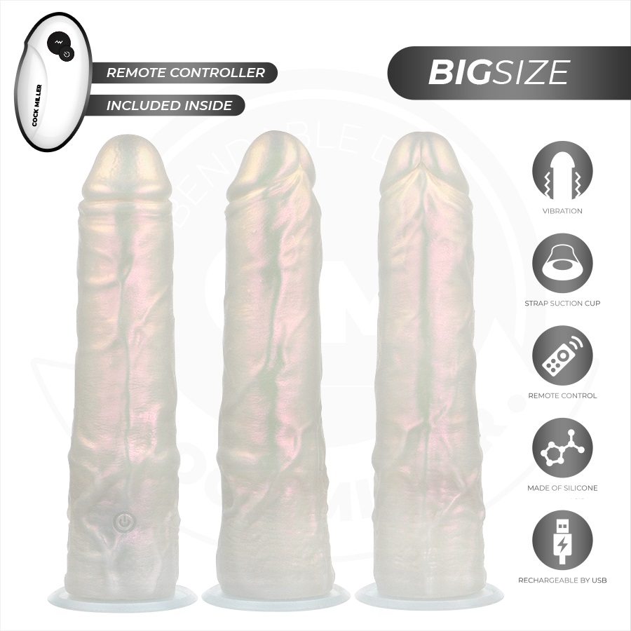 The COCK MILLER 21.5 cm is a high-end dildo that offers a un... Cock Miller - 21.5cm Lighting Vibro Dildo - Pearl photo-4