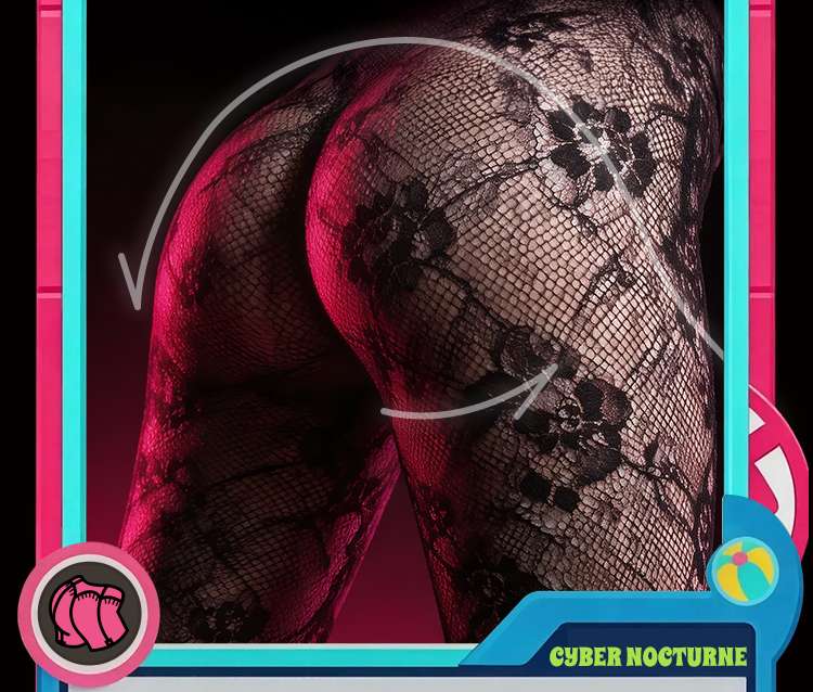 Drywell - C16 Anime Floral Bodystocking - Black photo