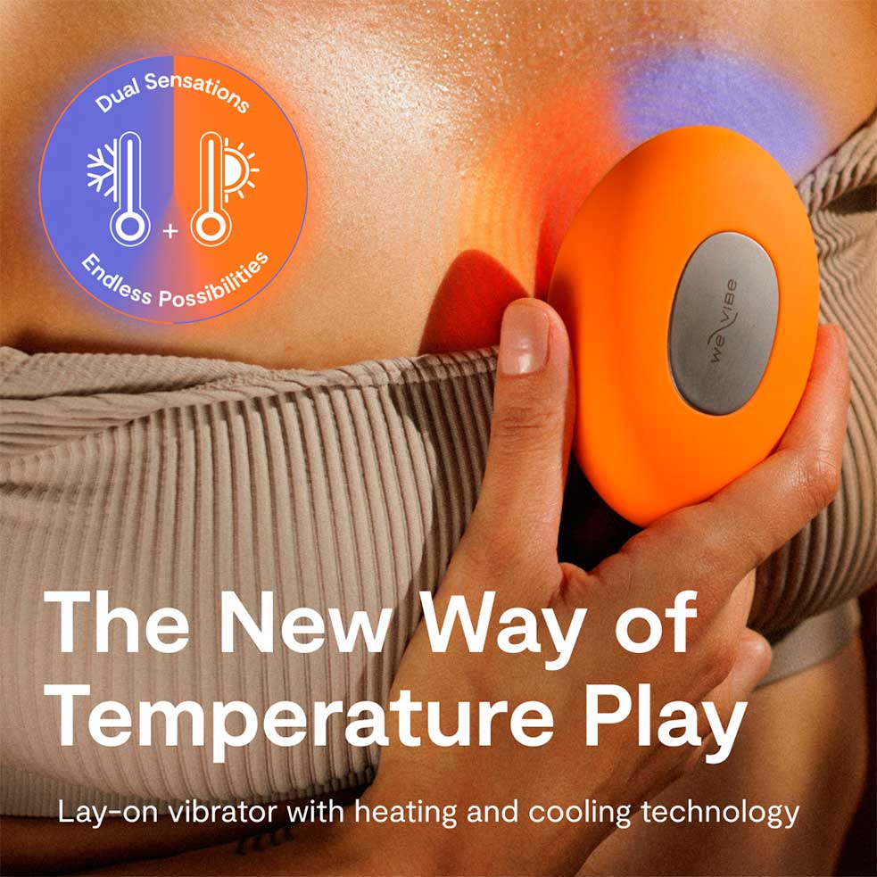 Temp 是一款贴面式(lay-on)振动器,设计为在身体表面提供温度与振动的双重感官刺激。它结合可即时加热与降... We-Vibe - Temp 可调节冷热感按摩器 - 橘红色 照片-2