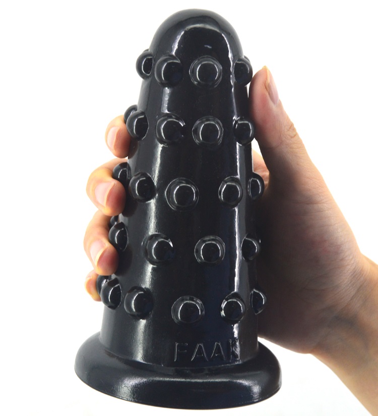 Stimulative anal plug massage tool, environmental healthy, e... FAAK - Stimulative Anal Plug - Black photo-2