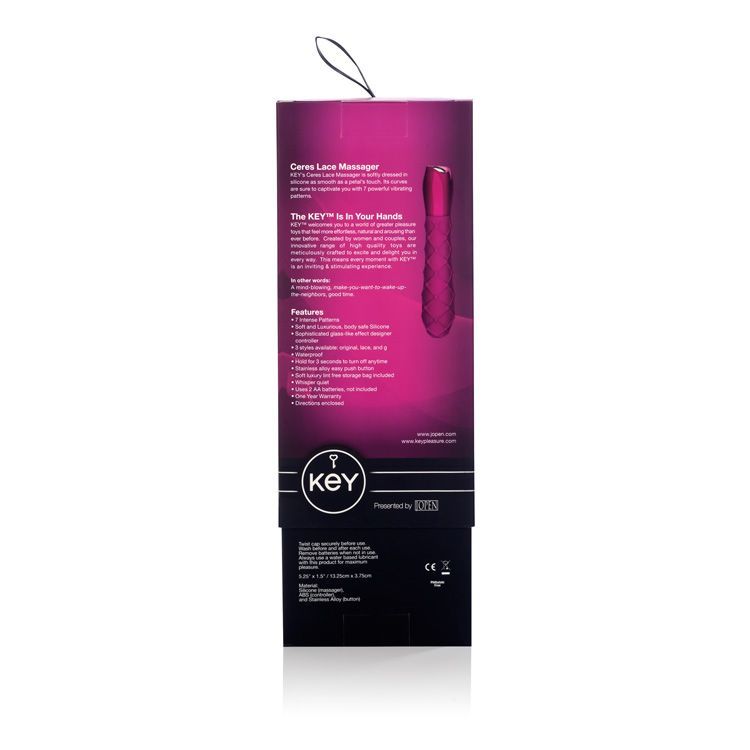 With 7 intense patterns for the ultimate in stimulation, Key... Key - Ceres Lace Vibe – Pink photo-11