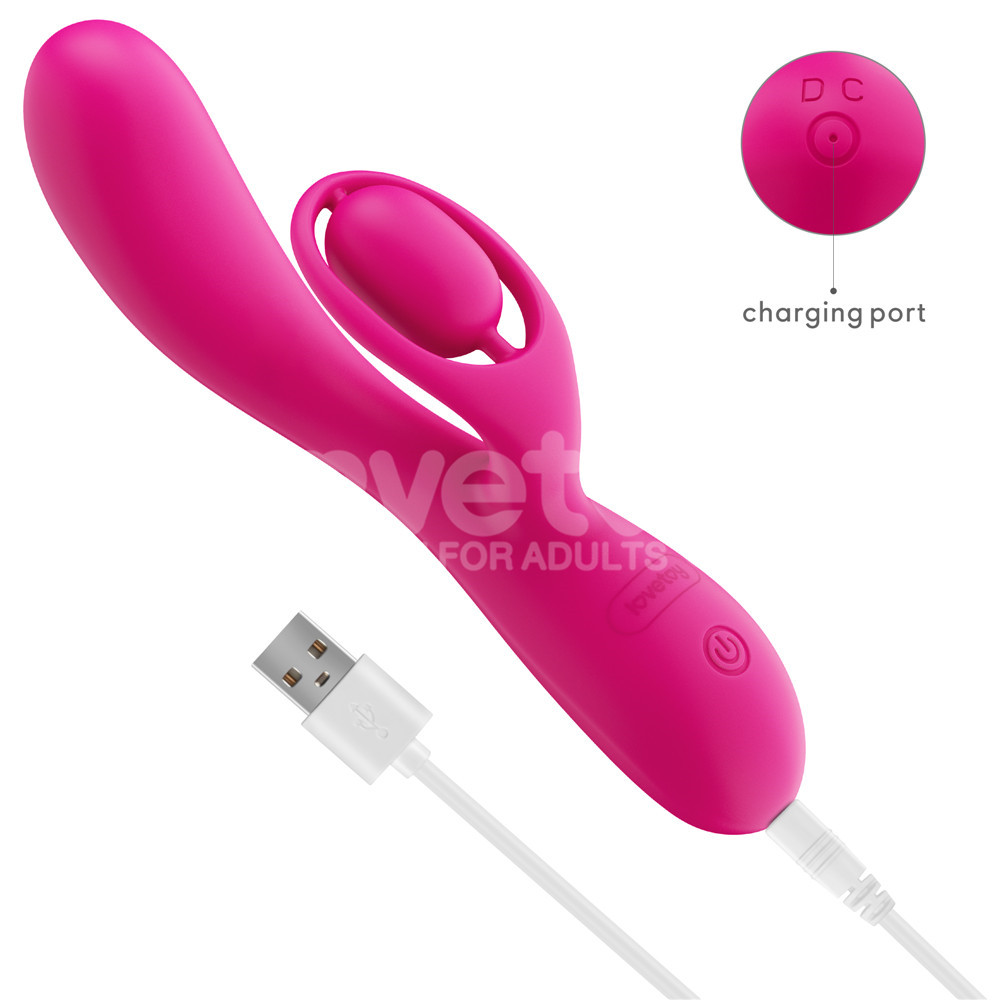 Experience ultimate pleasure with this luxury rechargeable s... Lovetoy - Orbit Rabbit Vibrator - Pink photo-10