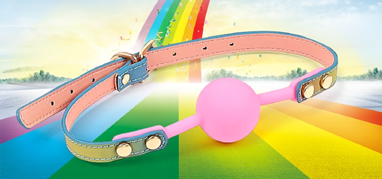 Ball Gag PU
Diameter: 4.2cm
Length: 61.4cm MT - Ball Gag - Rainbow photo-5