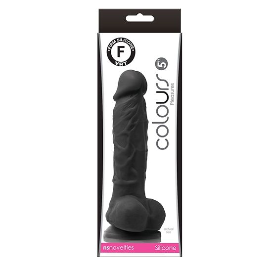 NS Novelties - Pleasures 5'' Dildo - Black photo-6