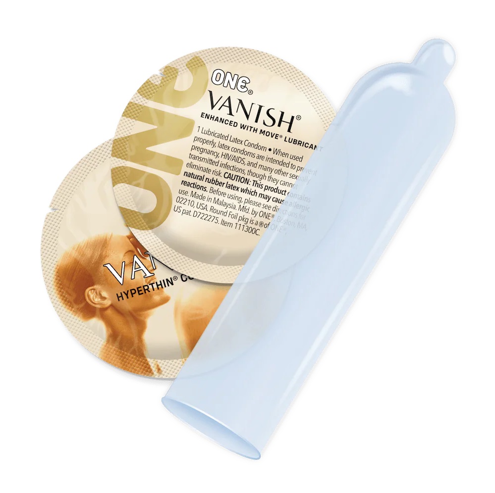 Feel everything with Vanish Hyperthin condoms. All ONE Condo... One Condoms - Vanish Condoms 3's Pack photo-2