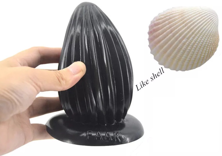 FAAK - Small Conch Anal Plug - Black photo-5