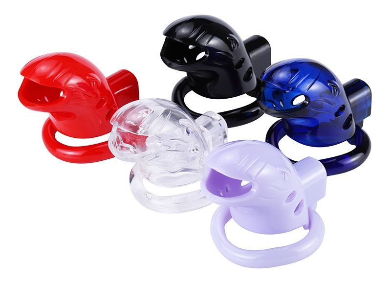 MT - Plastic Chastity Cage w Magic Lock - Purple photo-8