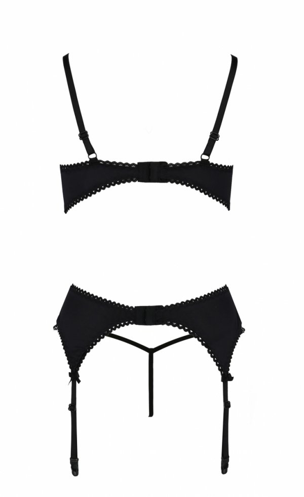This set is composed by unique pieces made by women and for ... Casmir - Clarisse Set w Open Bra - Black - L/XL photo-7