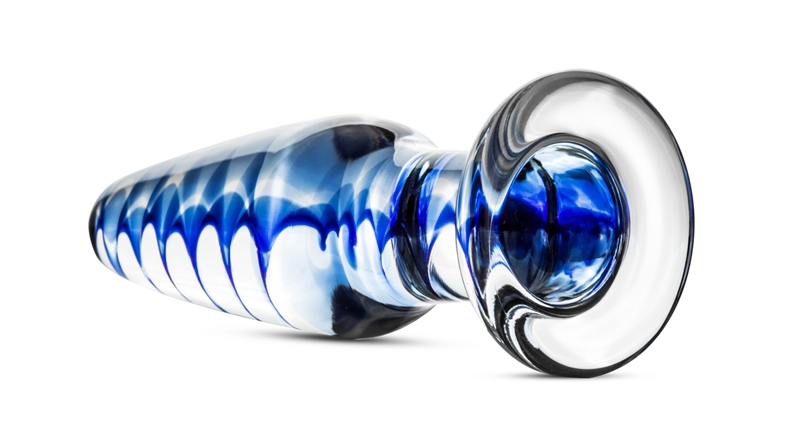 The plug is heavier and smoother than regular butt plugs and... Gildo - Glass Buttplug No.23 - Blue photo-2