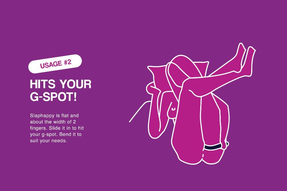 The crowdfunded bendable 5 in 1 vibrator for frisky people! ... Slaphappy - Plus Bendable 5 in 1 Vibrator - Purple photo-10