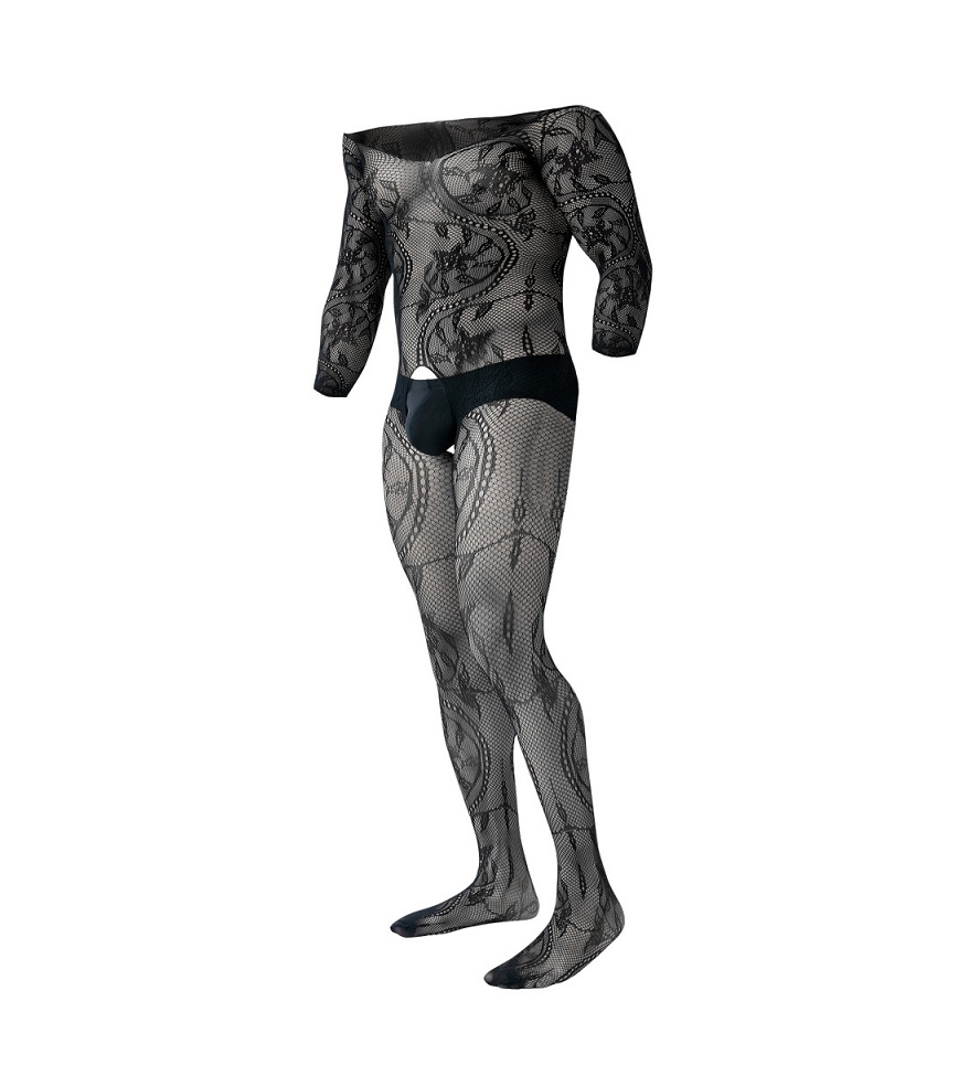 Cut4men - Lacey Men Bodystocking - Black - S/M photo-3
