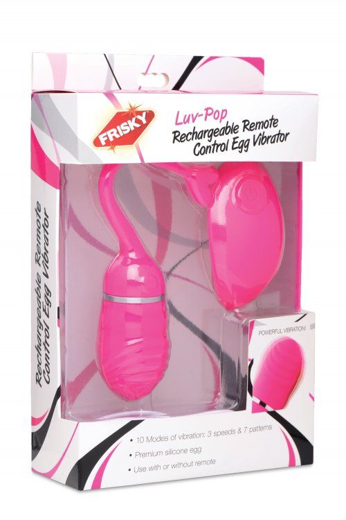 Take your love on the go with the sweet Luv-Pop Rechargeable... Frisky - Luv-Pop Rechargeable Remote Control Egg Vibrator - Pink photo-5