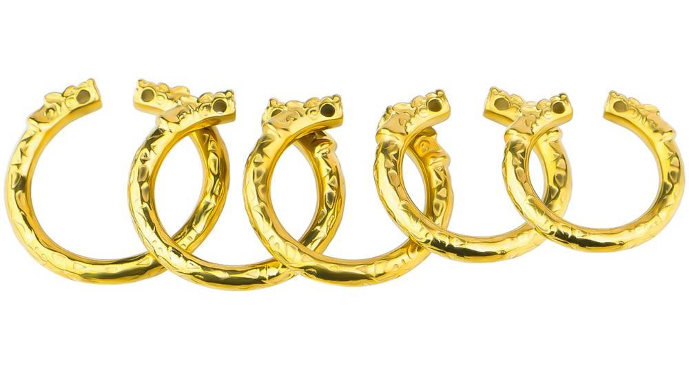 Material: 304 Stainless steel
Size: 29mm
Net weight: 13.1g FAAK - Snake Metal Cock Ring 29mm - Gold photo-6