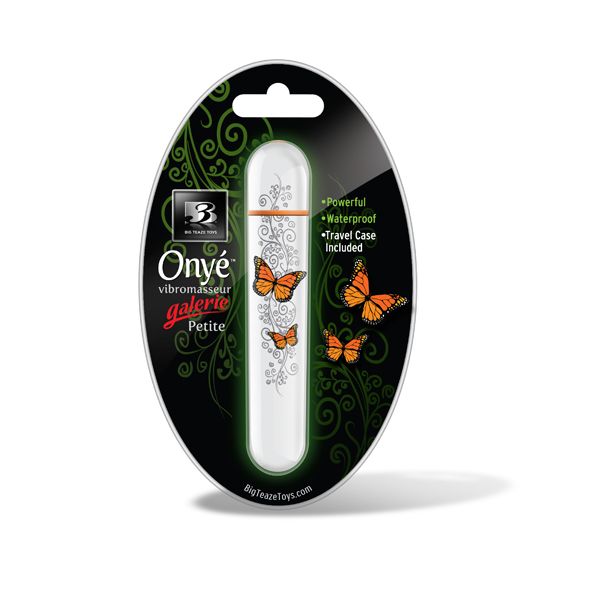 A very private art collection. Feel an artist's touch. T... Big Teaze Toys - B3 Onye Galerie Petite Butterfly Vibro Bullet - White photo-4