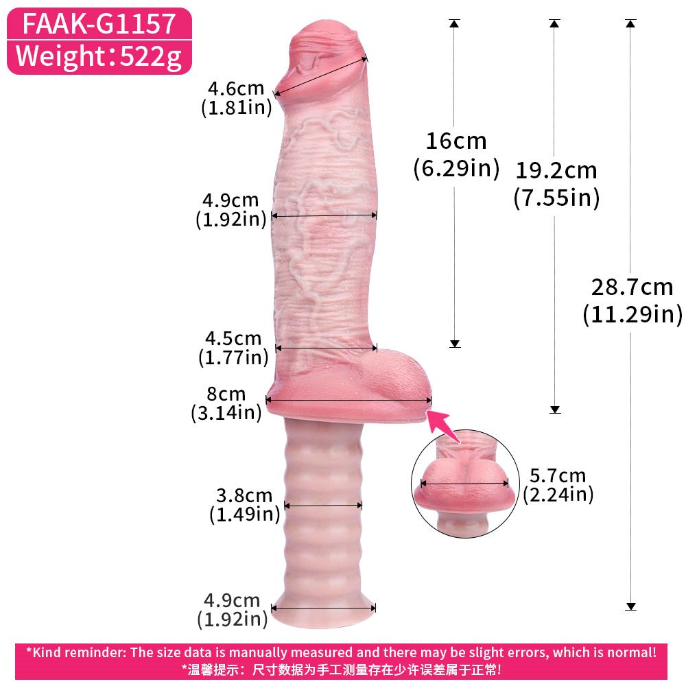FAAK - Hand Shank Realistic Dildo 16cm - Flesh 照片-9