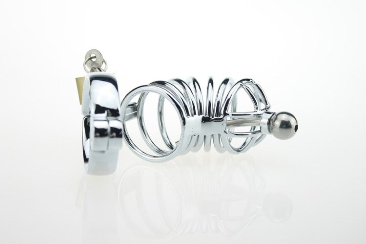 Chastity Lock
Material: Stainless steel
Card ring + a ca... MT - Cock Cage with Penis Plug Short 40mm photo-7
