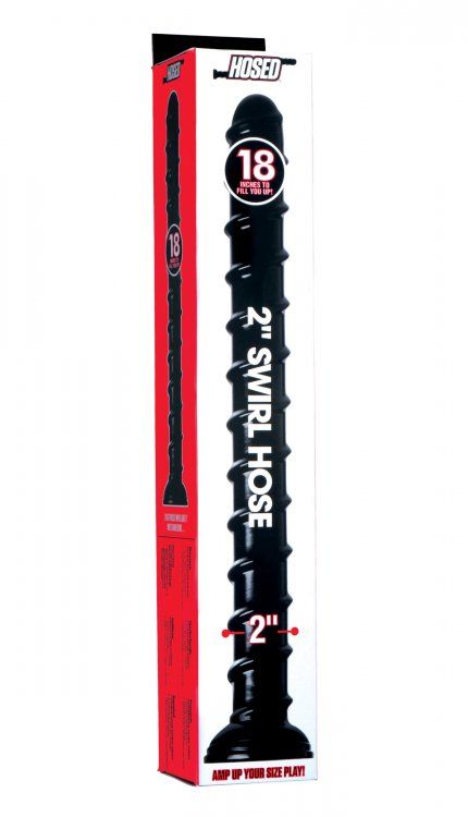 Long and thick, with texture that will wind you up! This fir... Hosed - 2" Swirl Hose - 18" Long - Black photo-6