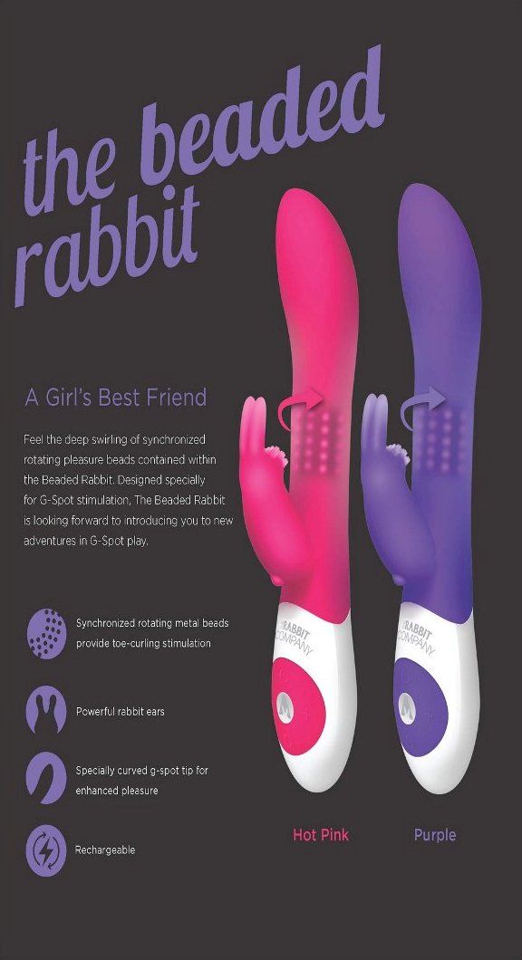 Feel the deep swirling of synchronized rotating pleasure bea... TRC - The Beaded Rabbit - Purple photo-7