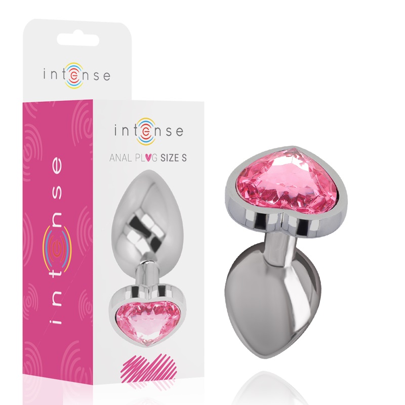 Let your buttocks shine with the anal plug from Intense, dec... Intense - Metal Heart Gem Plug S - Pink photo-6