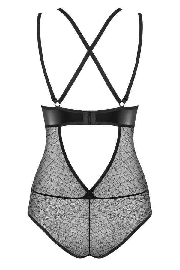 Put on this alluring teddy and be proud of your fantasticall... Obsessive - 859-TED-1 Teddy - Black - S/M photo-8