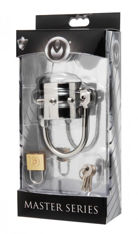 This devious device will separate and restrain your balls wh... Master Series - Spiked CBT Ball Stretcher w Scrotum Separator photo-7