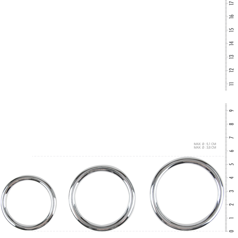 Sinner Gear - Cock Glans Ring Set - Silver photo-3