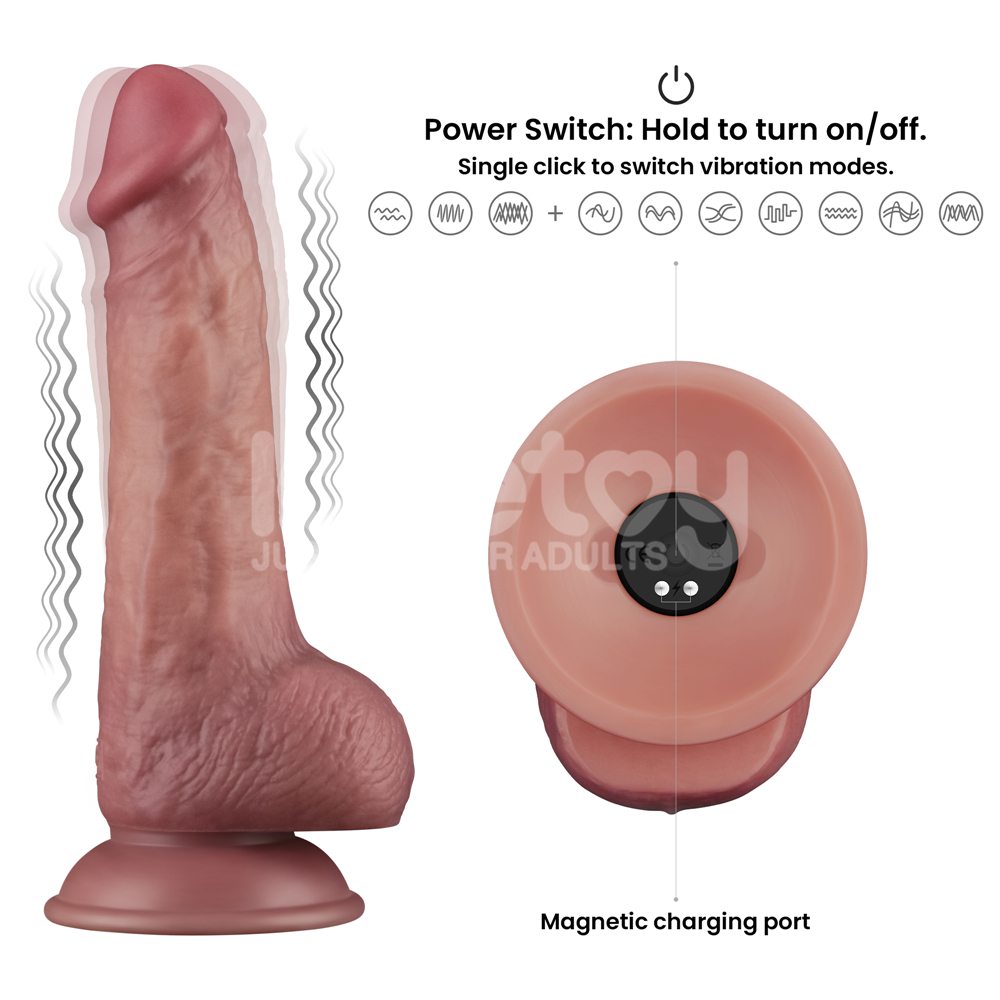 Experience the ultimate pleasure with Lovetoy Dual-density P... Lovetoy - 8.5'' Vibro Power Cock - Flesh photo-13