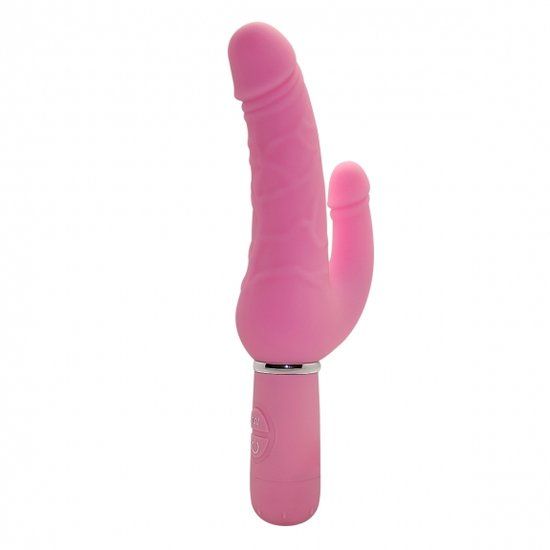 Modern design vibrator for a double penetration. 30 vibratio... Aphrodisia - Levina Double Penis - Pink photo-5