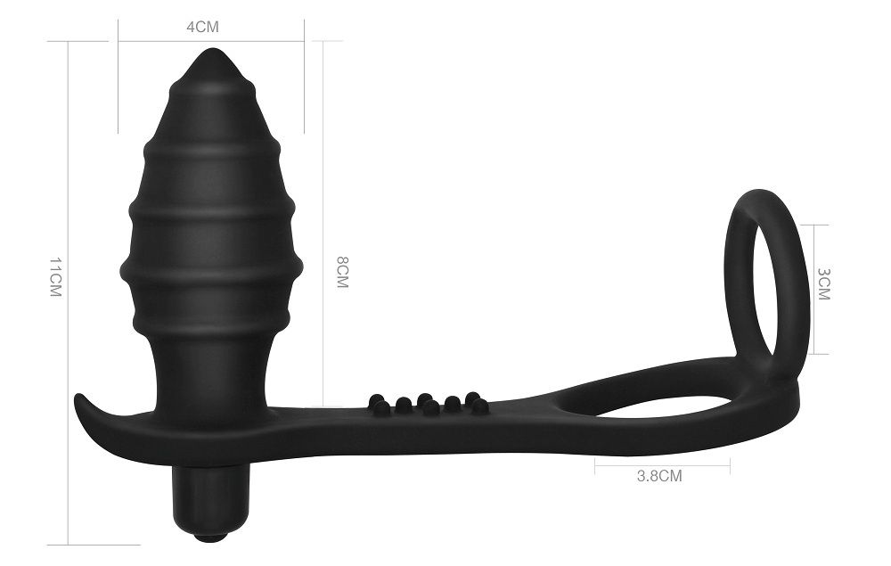 Stimulating your cock, balls, perineum, butt AND prostate al... Lovetoy - Ass Rasca Vibrating Plug Combo photo-5