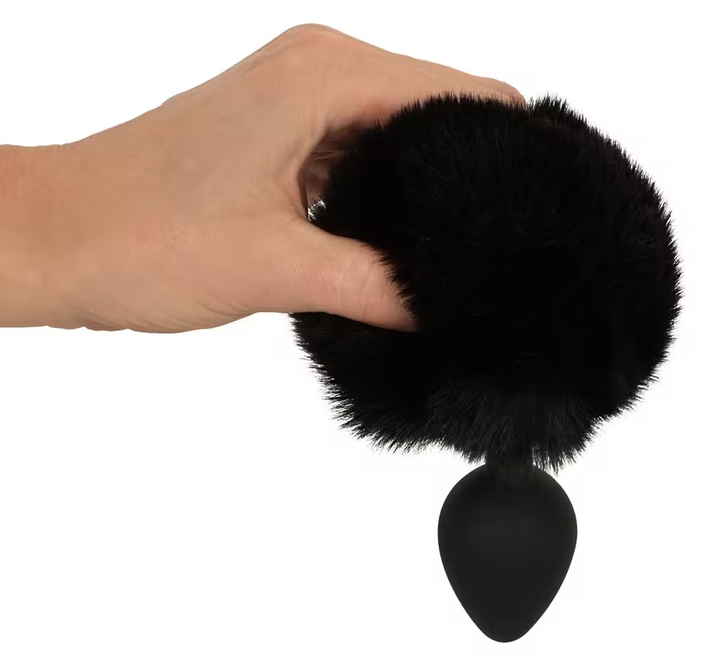 The fluffy tail plug for your butt size M by You2Toys has a ... You2Toys - Fluffy Tail Plug M - Black photo-4