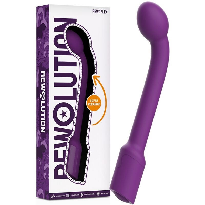 All the freedom of a battery-powered toy, without sacrificin... Rewolution - Rewoflex G-Spot Vibrator - Purple photo-6