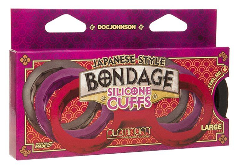 For both beginners and restraint enthusiasts, these premium ... Doc Johnson - Bondage Silicone Cuffs L - Black photo-2