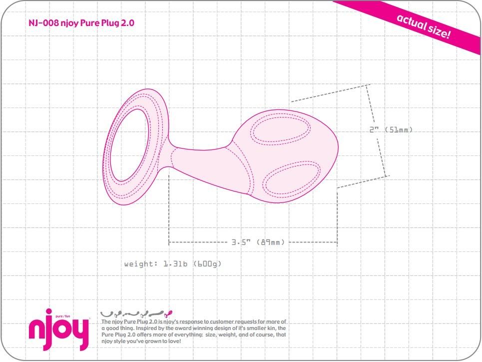 The njoy Pure Plug 2.0 is njoy’s response to customer reques... Njoy - Pure Anal Plug - 2.0(XL) photo-3
