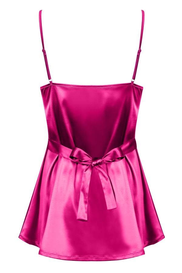 Wanna be sweet candy, delicious lollipop or appetizing cupca... Obsessive - Satinia Babydoll & Thong - Pink - L/XL photo-8