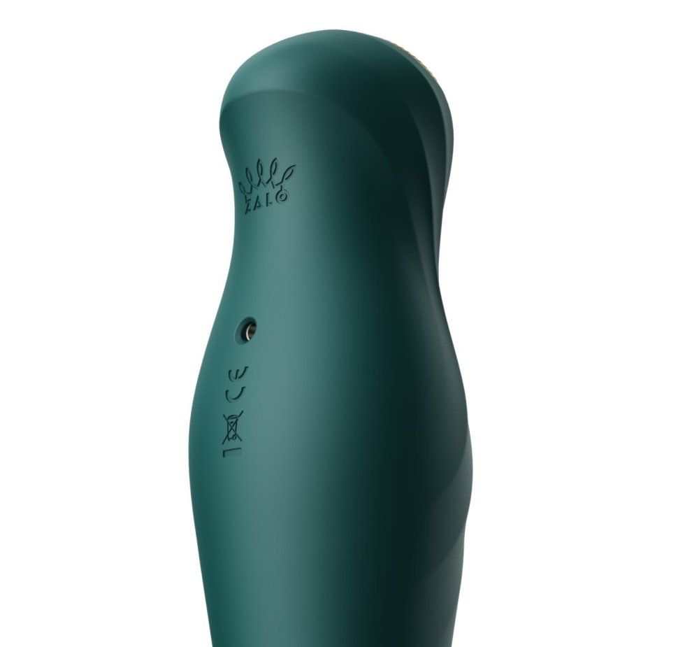 KING applies ZALO's breakthrough PowerThrust technology, org... Zalo - King APP Thrusting Vibrator - Turquoise Green photo-9