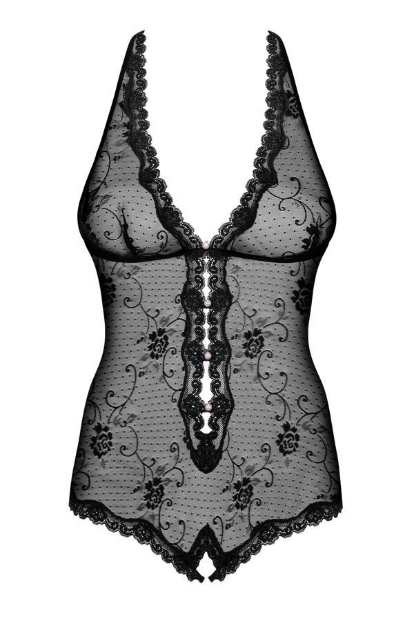 A prediction of a very hot night? Fiorenta teddy! Sweet flor... Obsessive - Fiorenta Teddy - Black - S/M photo-7