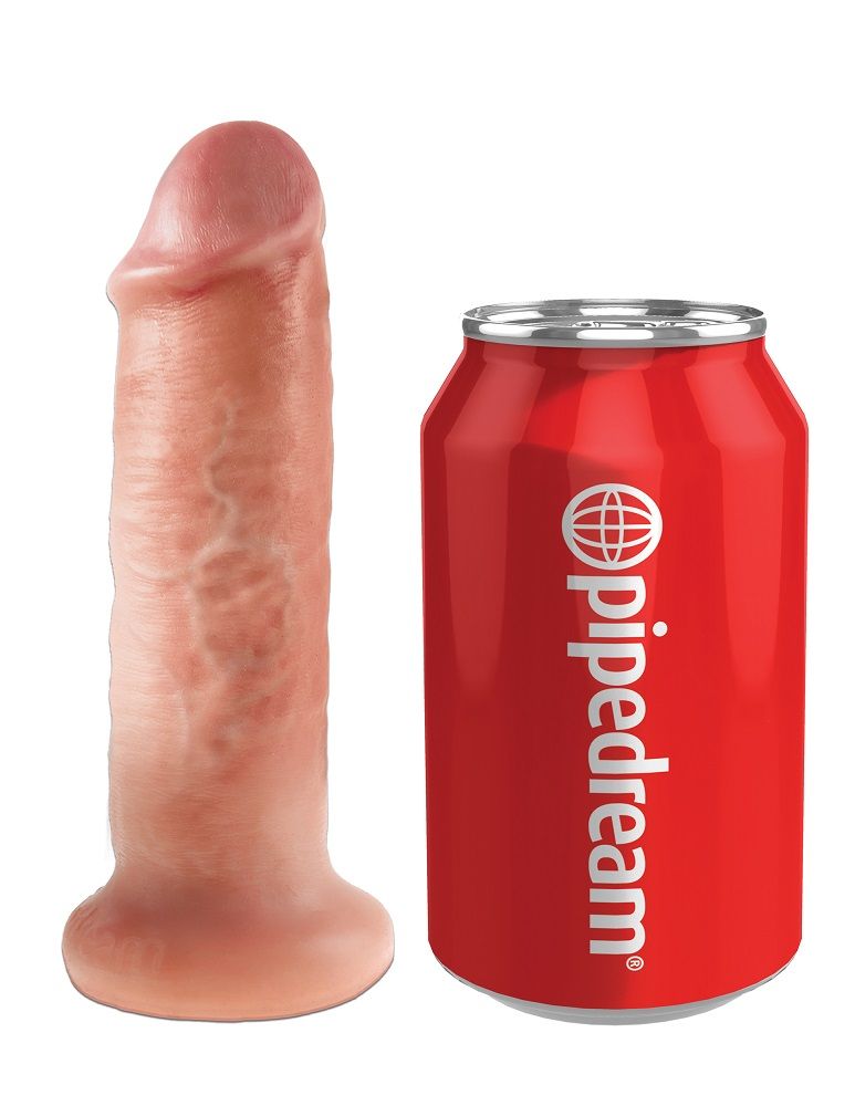 Blow it up, sit on it, and enjoy the wild workout! The King ... King Cock - Mini Sex Ball 6″ - Flesh photo-3
