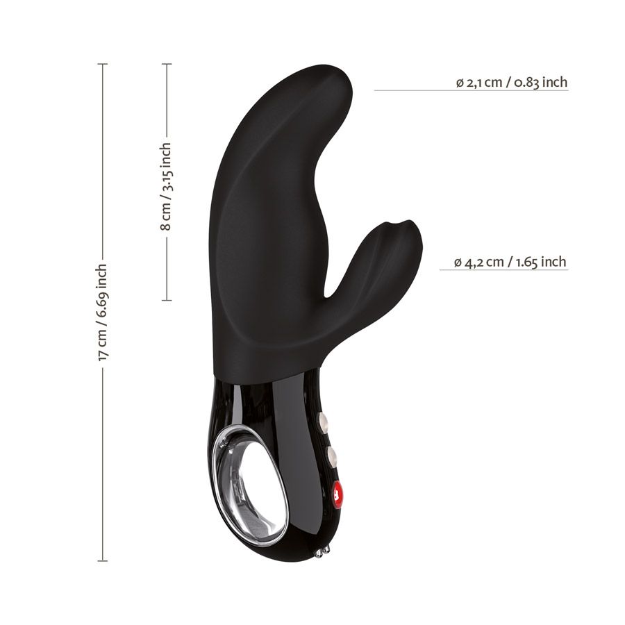 Two rumbling motors. A shape that hugs your curves, hitting ... Fun Factory - Miss Bi - Black photo-19