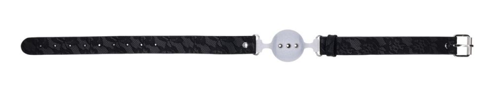 Sex&Mischief - Lace Breathable Ball Gag - White photo-6