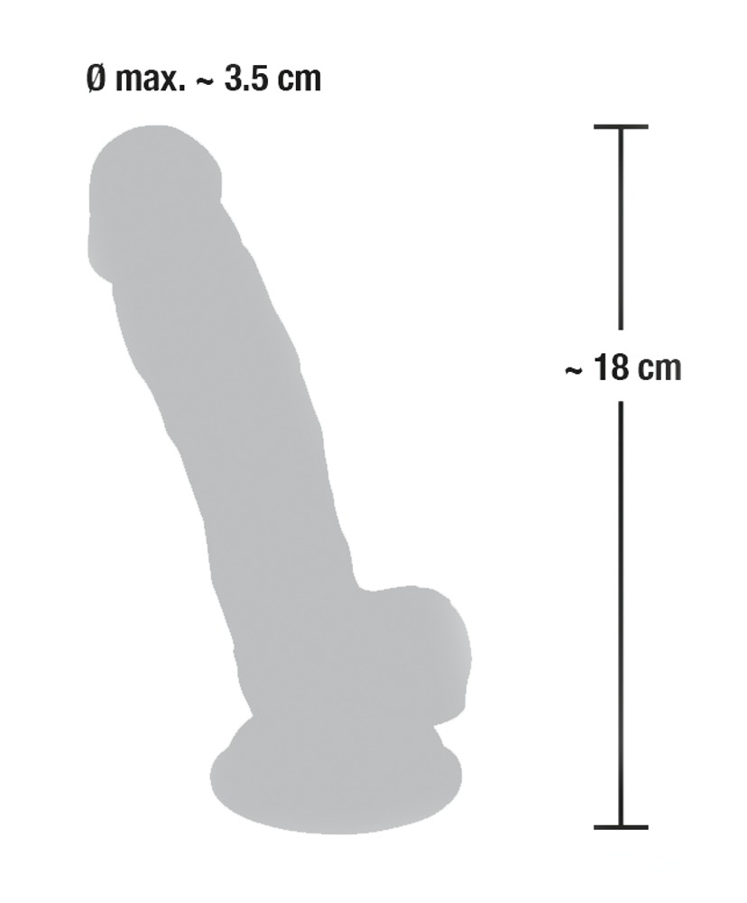 An impressive dildo!
The exciting, realistic Medical Silicon... Medical Silicone - Dildo w Balls 18cm photo-7