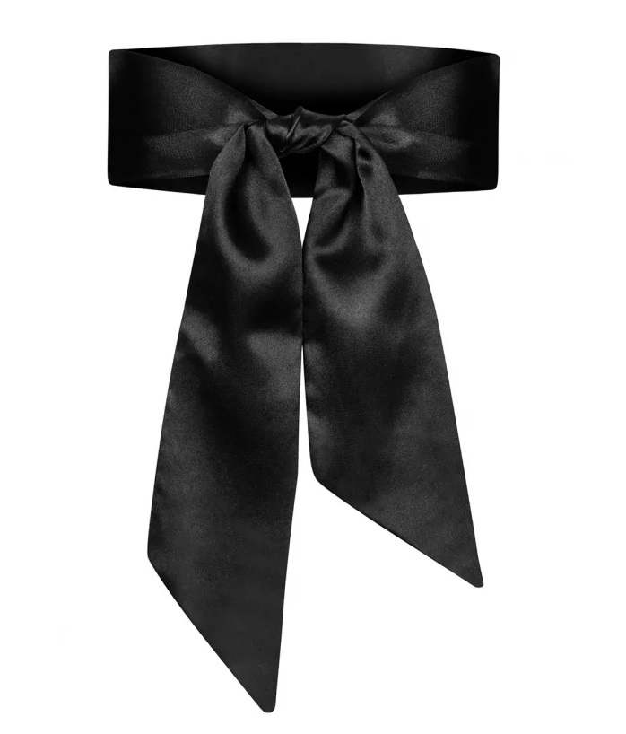 This magic piece of shiny material can be used so many ways!... Obsessive - Blindfold - Black photo-3