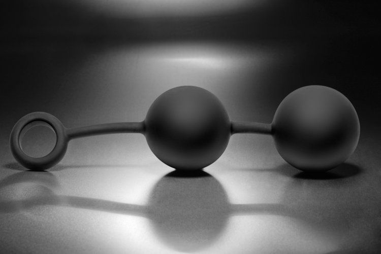 These huge anal balls are internally weighted, with a silico... TOF - Weighted Anal Balls photo-9