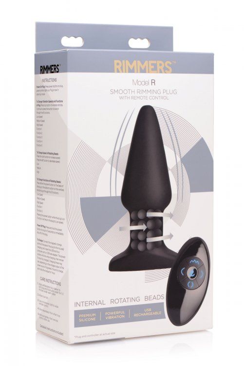 Rimmers - Model R Smooth Rimming Plug with Remote Control - Black photo-5