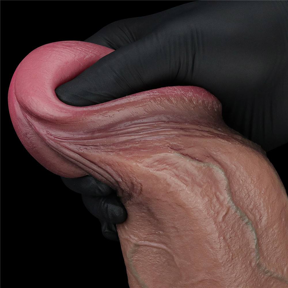 Built to deliver the most lifelike satisfaction, Love Toy Du... Lovetoy - 13" XXL Dual Layered Cock - Brown photo-3