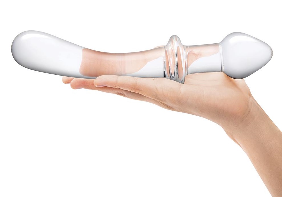 Glas - 9" Classic Curved Dual-Ended Dildo photo-3