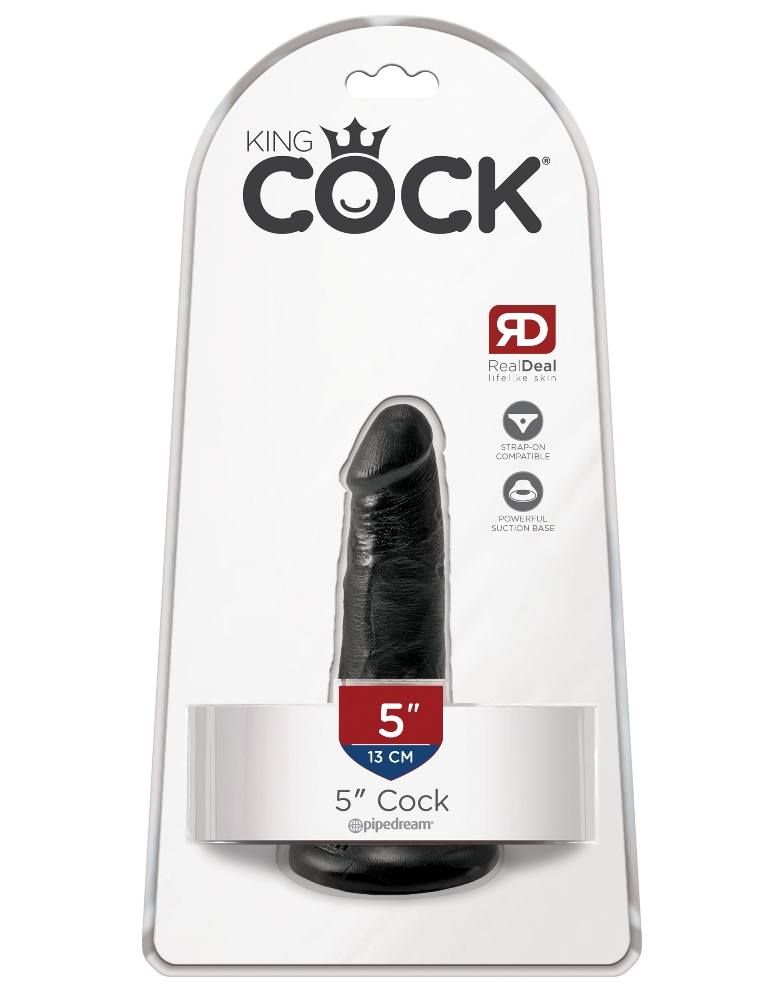 Do you want your first dildo to look and feel just like the ... King Cock - Cock 5″ - Black photo-6